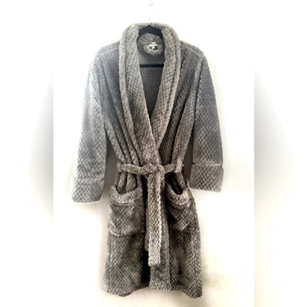 PJ SALVAGE Robe Set Loungewear Luxe Plush coord Camisole PJ Teal Grey Paisley